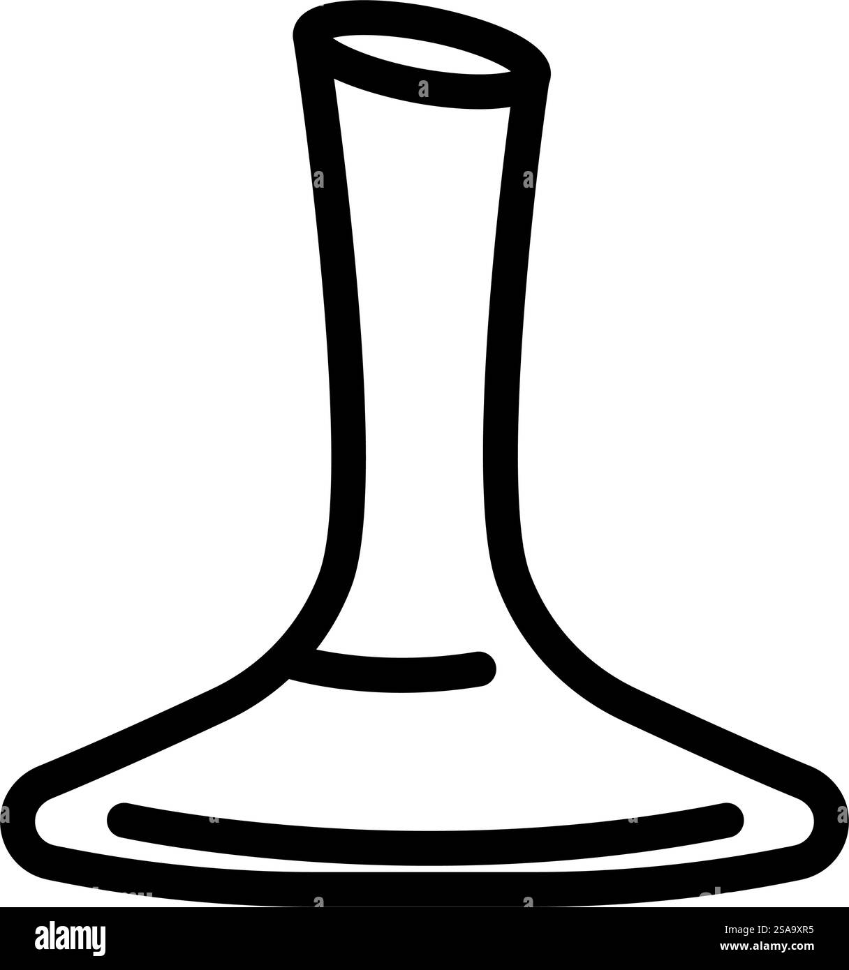 vecteur d'icône de ligne de paquet de verre de décanteur. affiche de groupe de glaces du décanteur. illustration noire du symbole de contour isolé. illustration vectorielle d'icône de ligne de paquet de verre de décanteur Illustration de Vecteur
