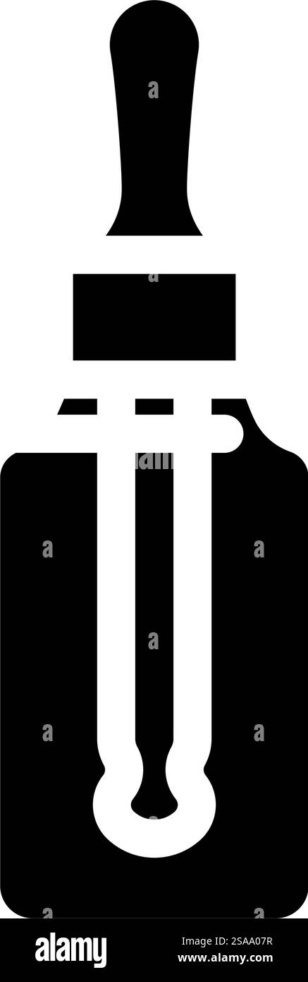 vecteur d'icône de glyphe de paquet de verre de compte-gouttes de bouteille. enseigne d'emballage en verre compte-gouttes de bouteille. illustration de symbole isolé. illustration vectorielle d'icône de glyphe de paquet de verre compte-gouttes de bouteille Illustration de Vecteur