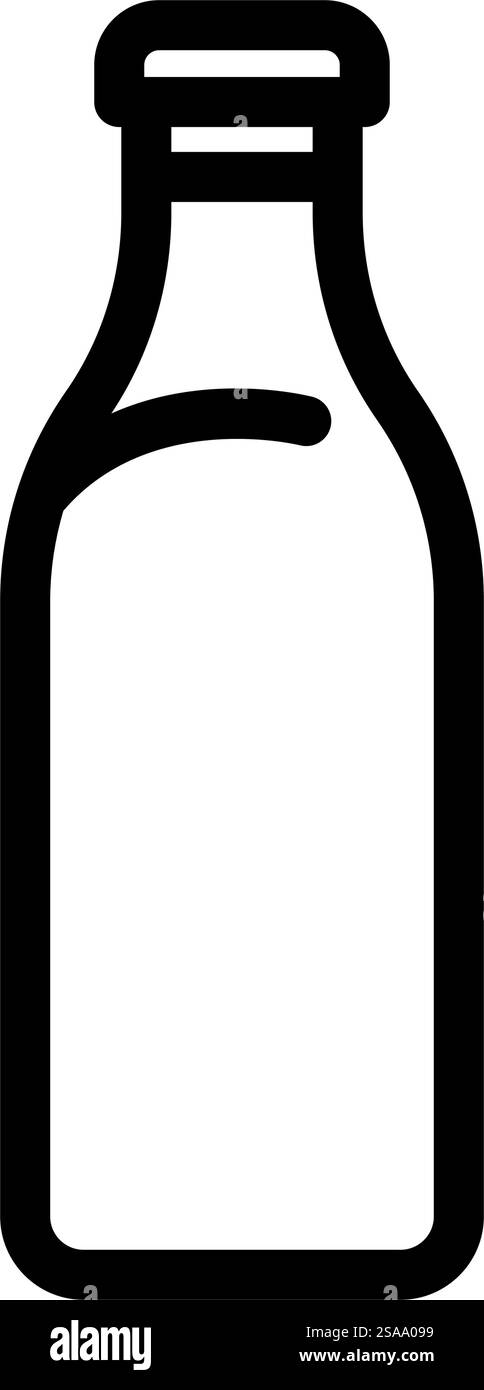 vecteur d'icône de ligne de paquet en verre de bouteille de lait. affiche d'emballage en verre pour bouteille de lait. illustration noire du symbole de contour isolé. illustration vectorielle d'icône de ligne de paquet en verre de bouteille de lait Illustration de Vecteur