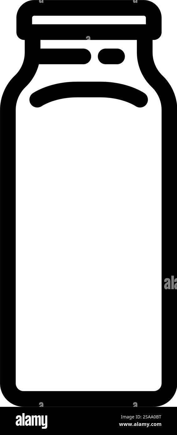 vecteur d'icône de ligne de paquet de verre de bouteille de boisson. panneau d'emballage en verre pour bouteille de boisson. illustration noire du symbole de contour isolé. illustration vectorielle d'icône de ligne de paquet en verre de bouteille de boisson Illustration de Vecteur