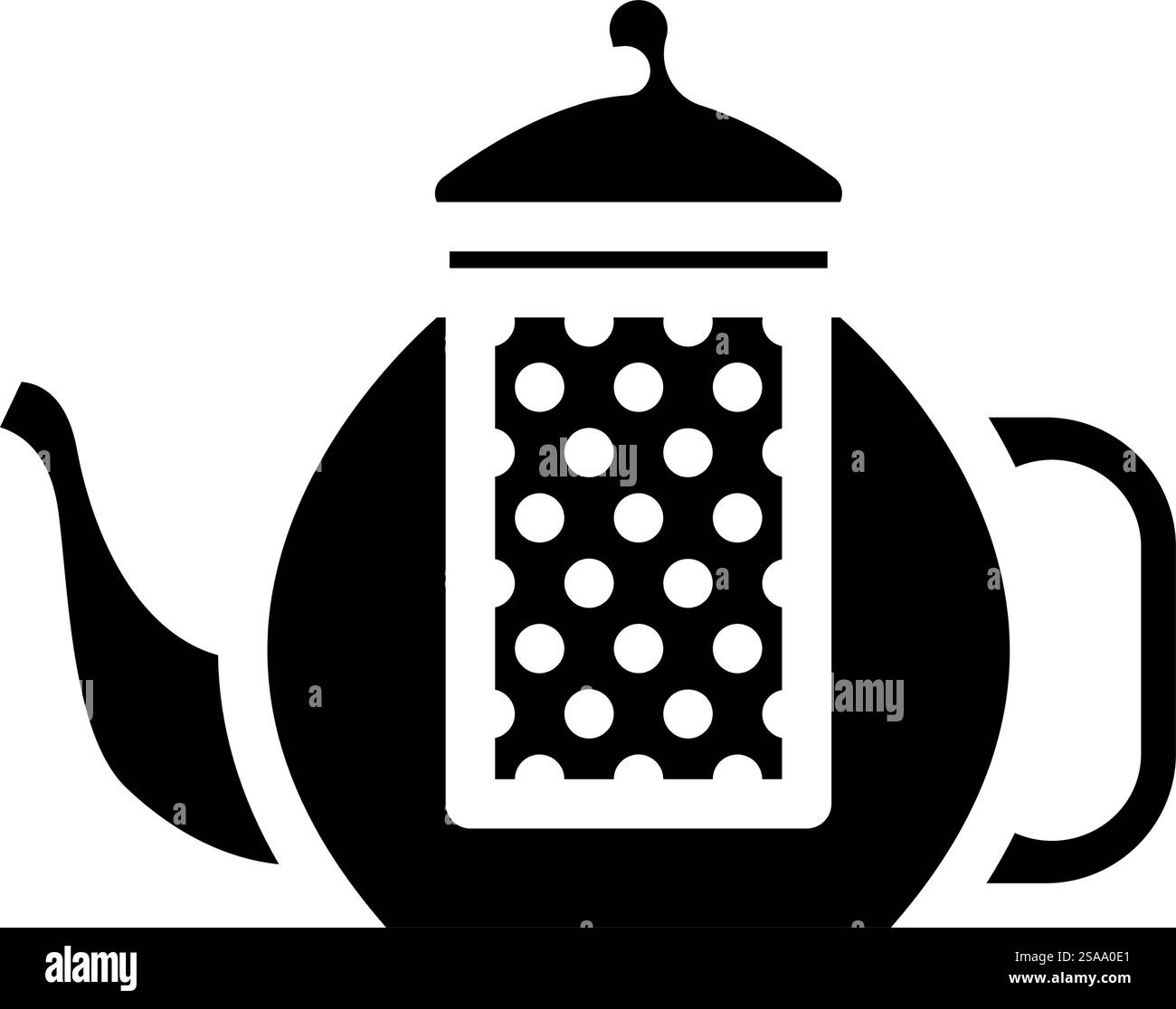 vecteur d'icône de glyphe de paquet de verre de théière. panneau d'emballage en verre pour théière. illustration de symbole isolé. illustration vectorielle d'icône de glyphe de paquet de verre de théière Illustration de Vecteur