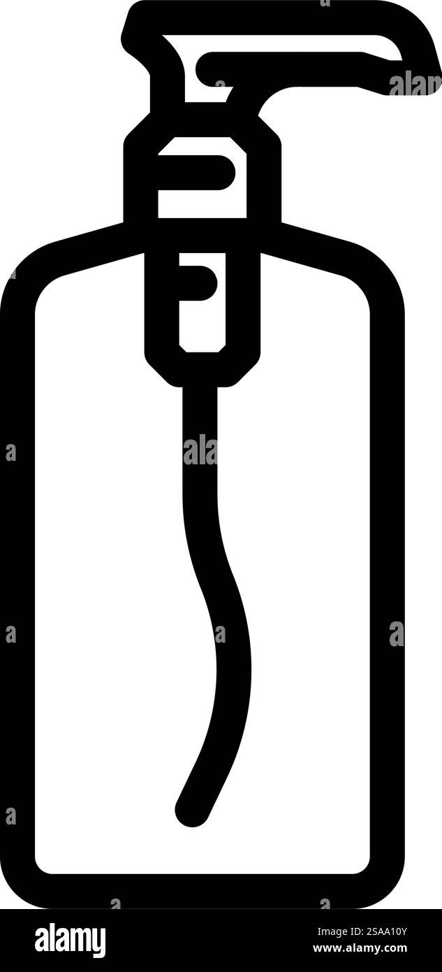 vecteur d'icône de ligne de paquet en verre de bouteille de lotion. panneau d'emballage en verre pour bouteille de lotion. illustration noire du symbole de contour isolé. illustration vectorielle d'icône de ligne de paquet en verre de bouteille de lotion Illustration de Vecteur