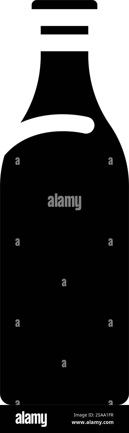 vecteur d'icône de glyphe de paquet de verre de bouteille de lait. affiche d'emballage en verre pour bouteille de lait. illustration de symbole isolé. illustration vectorielle d'icône de glyphe de paquet en verre de bouteille de lait Illustration de Vecteur