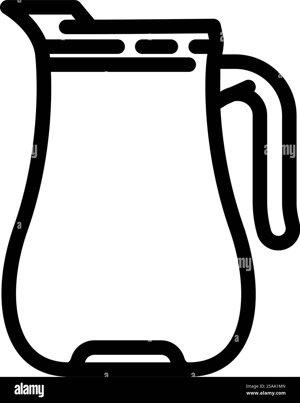 vecteur d'icône de ligne de paquet de verre de carafe. affiche contenant un emballage de verre de pichet. illustration noire du symbole de contour isolé. illustration vectorielle d'icône de ligne de paquet de verre de carafe Illustration de Vecteur