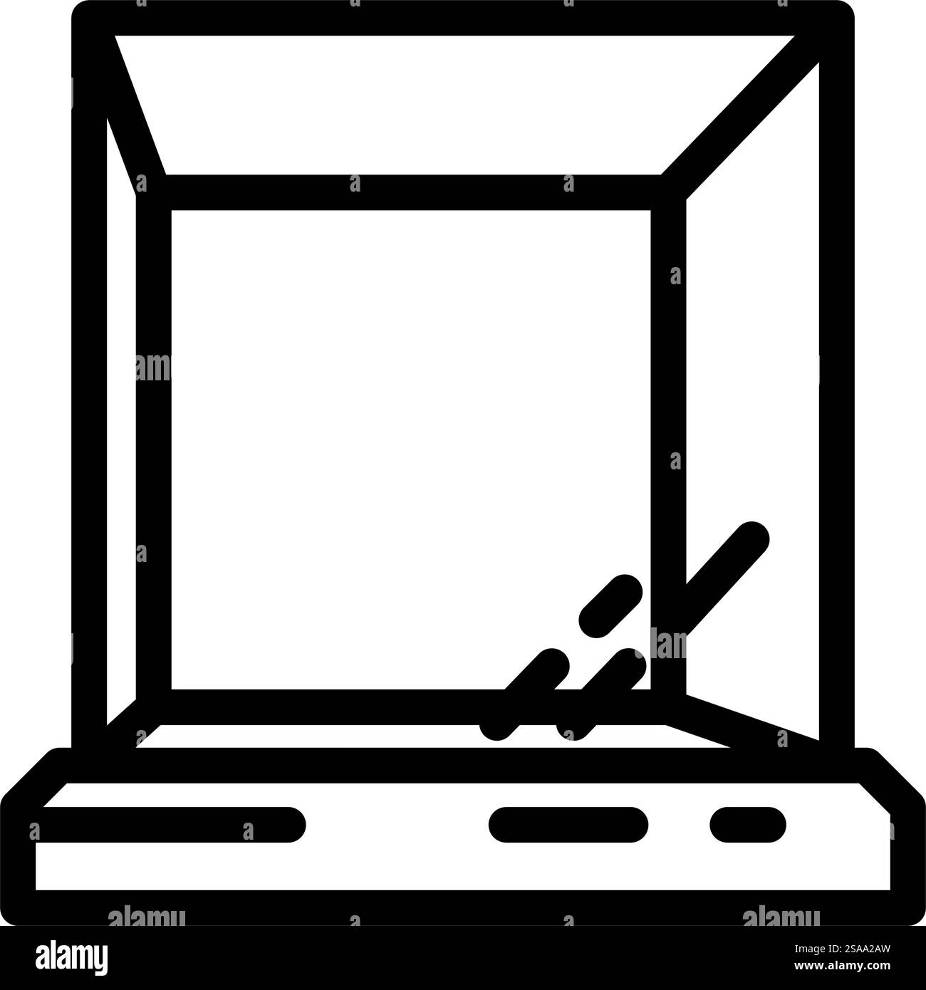 vecteur d'icône de ligne de paquet de verre de boîte. enseigne de groupe de vitres. illustration noire du symbole de contour isolé. illustration vectorielle d'icône de ligne de paquet de verre de boîte Illustration de Vecteur