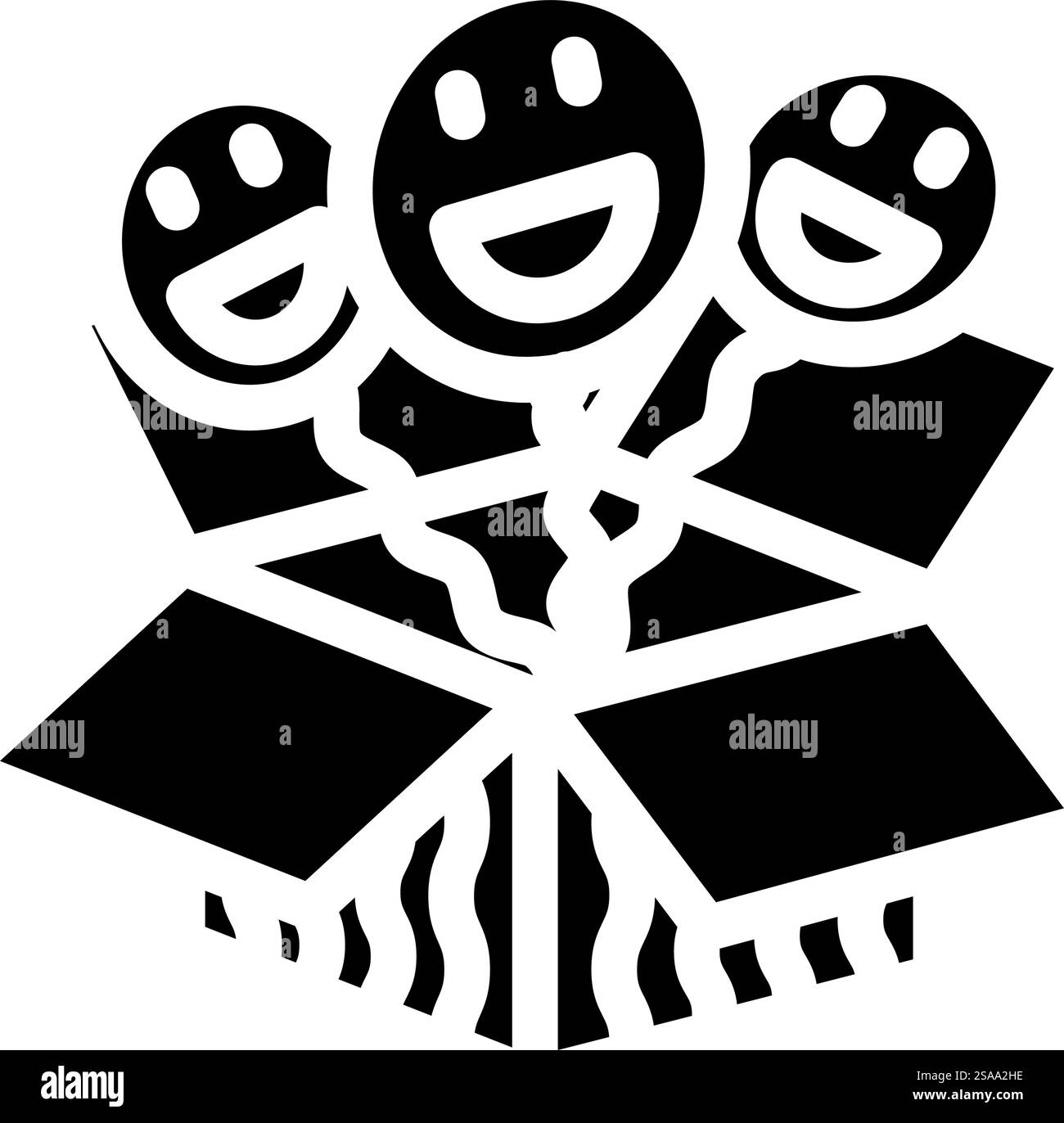 vecteur d'icône de glyphe d'emballage en carton de boîte pop up. affiche d'emballage en carton de boîte escamotable. illustration de symbole isolé. illustration vectorielle d'icône de glyphe d'emballage en carton de boîte pop up Illustration de Vecteur