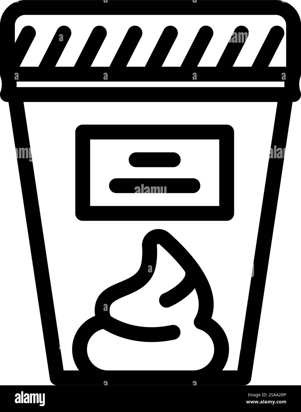 vecteur d'icône de ligne d'échantillon de selles infestées. signe échantillon de selles infestées. illustration noire du symbole de contour isolé. illustration vectorielle d'icône de ligne d'échantillon de selles infestées Illustration de Vecteur