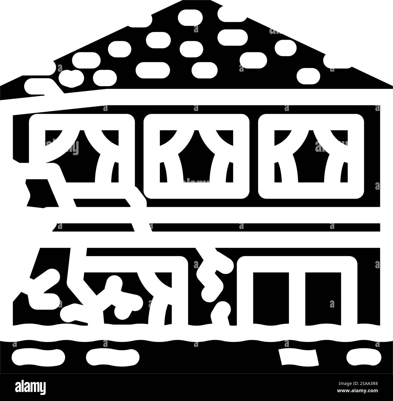 vecteur d'icône de glyphe de catastrophe de dégâts d'eau. signe de catastrophe de dégât d'eau. illustration de symbole isolé. illustration vectorielle d'icône de glyphe de catastrophe de dégâts d'eau Illustration de Vecteur