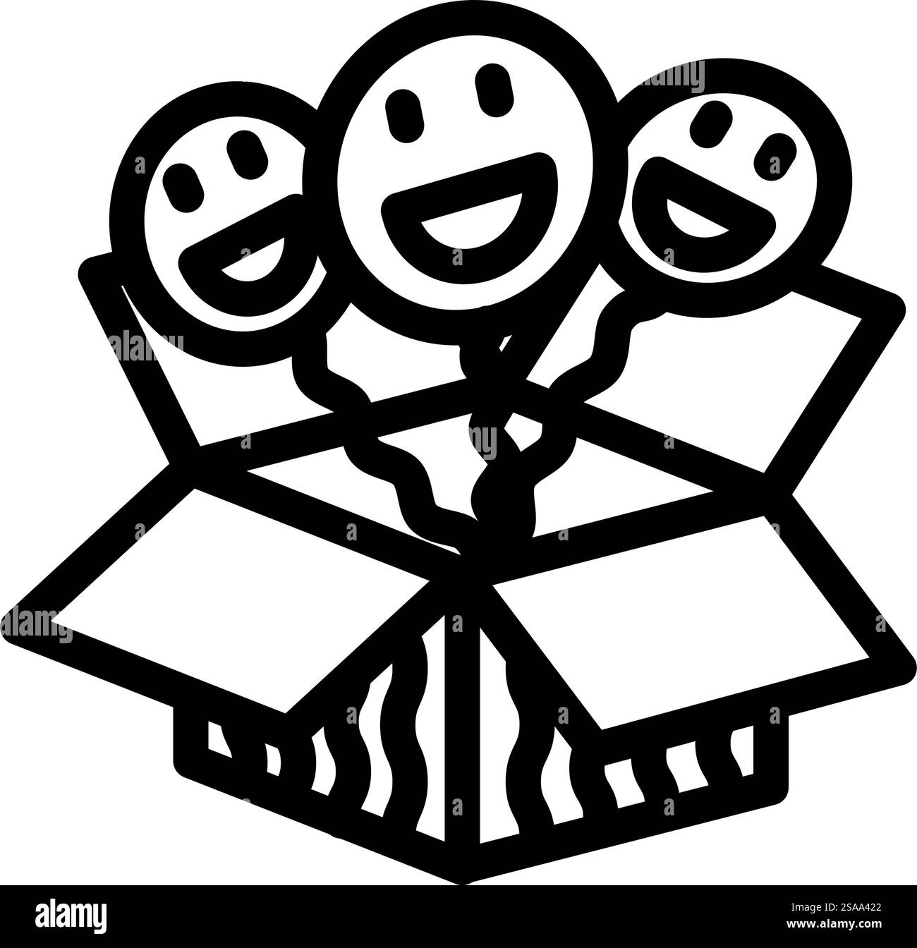 vecteur d'icône de ligne d'emballage en carton de boîte pop up. affiche d'emballage en carton de boîte escamotable. illustration noire du symbole de contour isolé. illustration vectorielle d'icône de ligne d'emballage en carton de boîte pop up Illustration de Vecteur