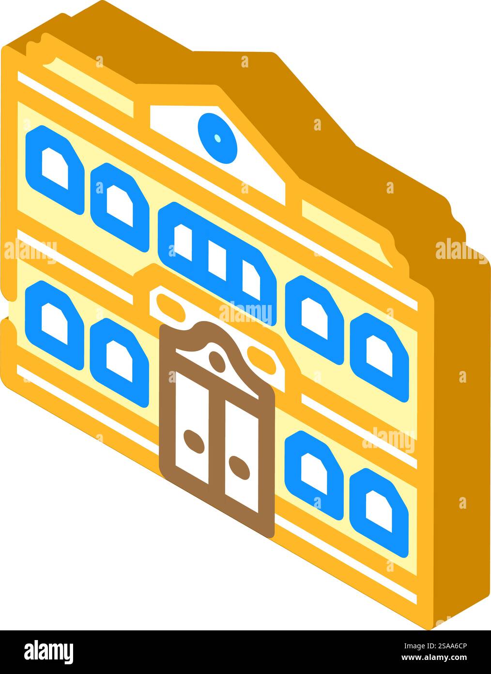 vecteur d'icône isométrique de bâtiment d'école d'enseignant. enseigne de construction d'école d'enseignants. illustration de symbole isolé. illustration vectorielle d'icône isométrique de bâtiment d'école d'enseignant Illustration de Vecteur