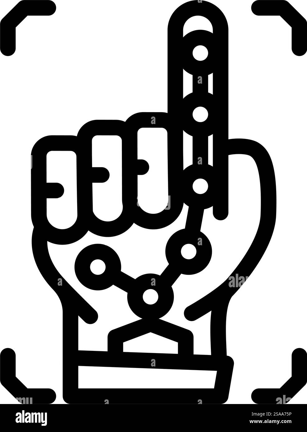 vecteur d'icône de ligne d'intégration biométrique de mot de passe. signe d'intégration biométrique de mot de passe. illustration noire du symbole de contour isolé. illustration vectorielle d'icône de ligne d'intégration biométrique de mot de passe Illustration de Vecteur