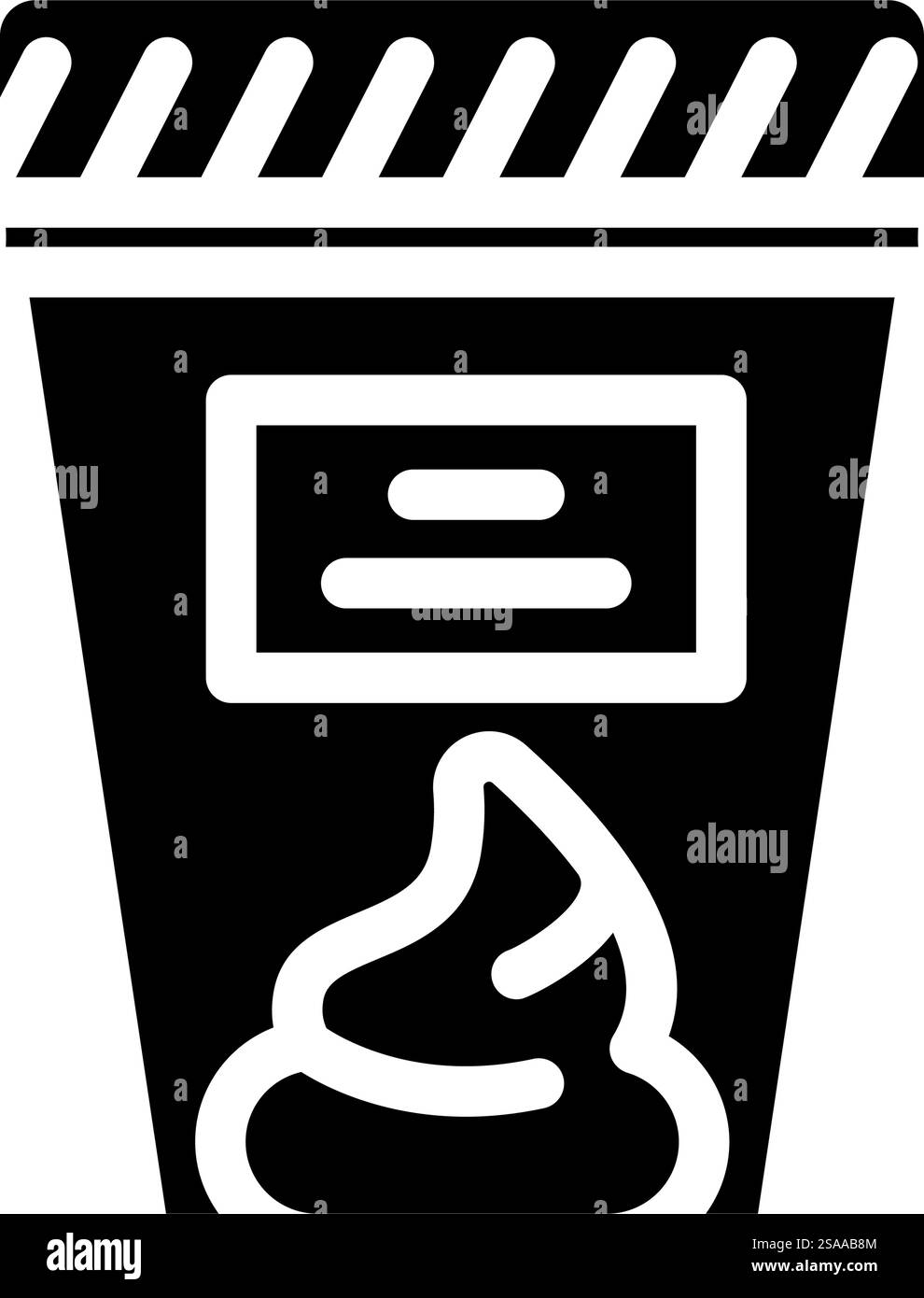 vecteur d'icône de glyphe d'échantillon de selles infestées. signe échantillon de selles infestées. illustration de symbole isolé. illustration vectorielle d'icône de glyphe d'échantillon de selles infestées Illustration de Vecteur