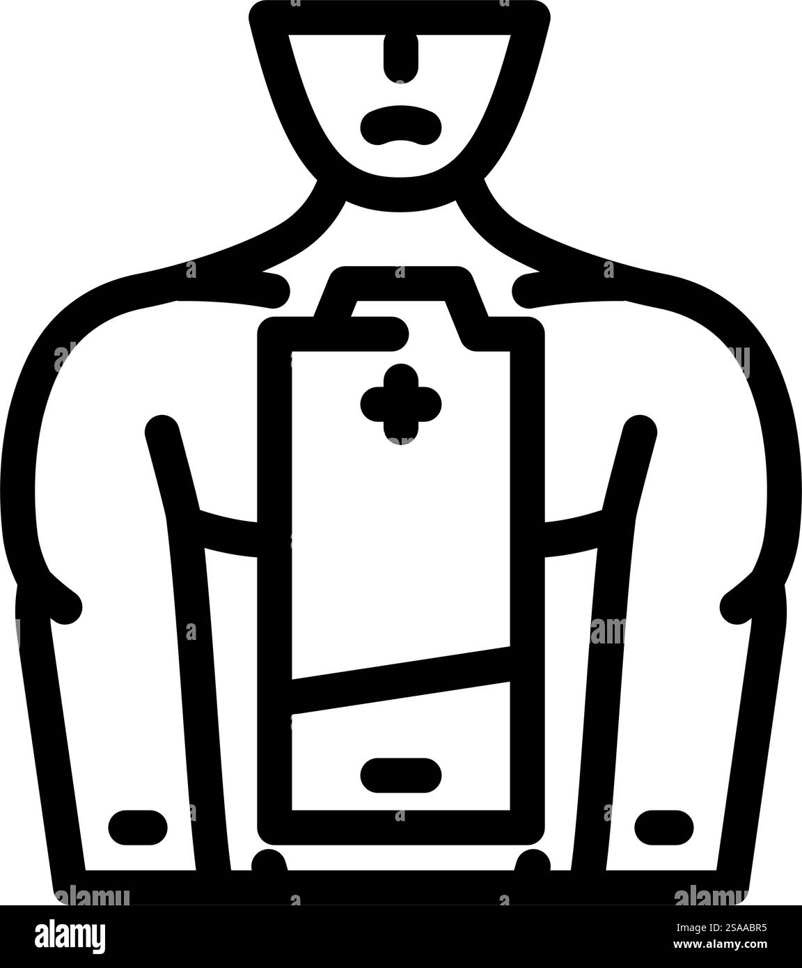 vecteur d'icône de ligne de syndrome de fatigue chronique. signe du syndrome de fatigue chronique. illustration noire du symbole de contour isolé. illustration vectorielle d'icône de ligne de syndrome de fatigue chronique Illustration de Vecteur
