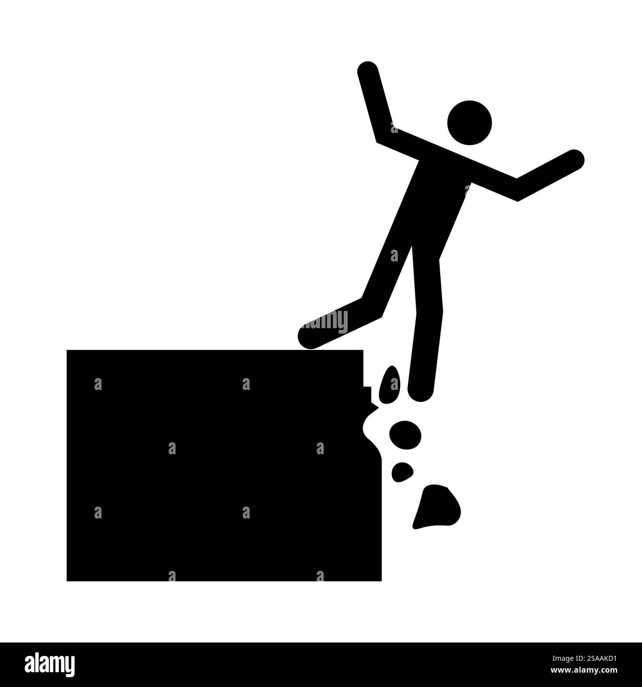 Panneau danger, ne pas laisser entrer dans la fosse ouverte Illustration de Vecteur