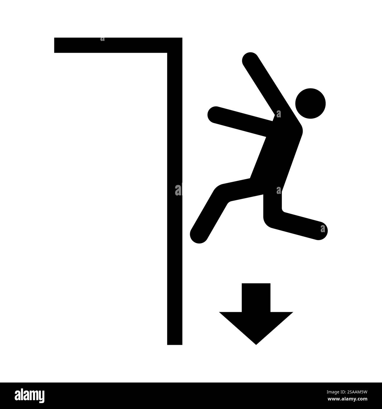 Panneau danger : ouverture de la fosse, procédez avec précaution Illustration de Vecteur