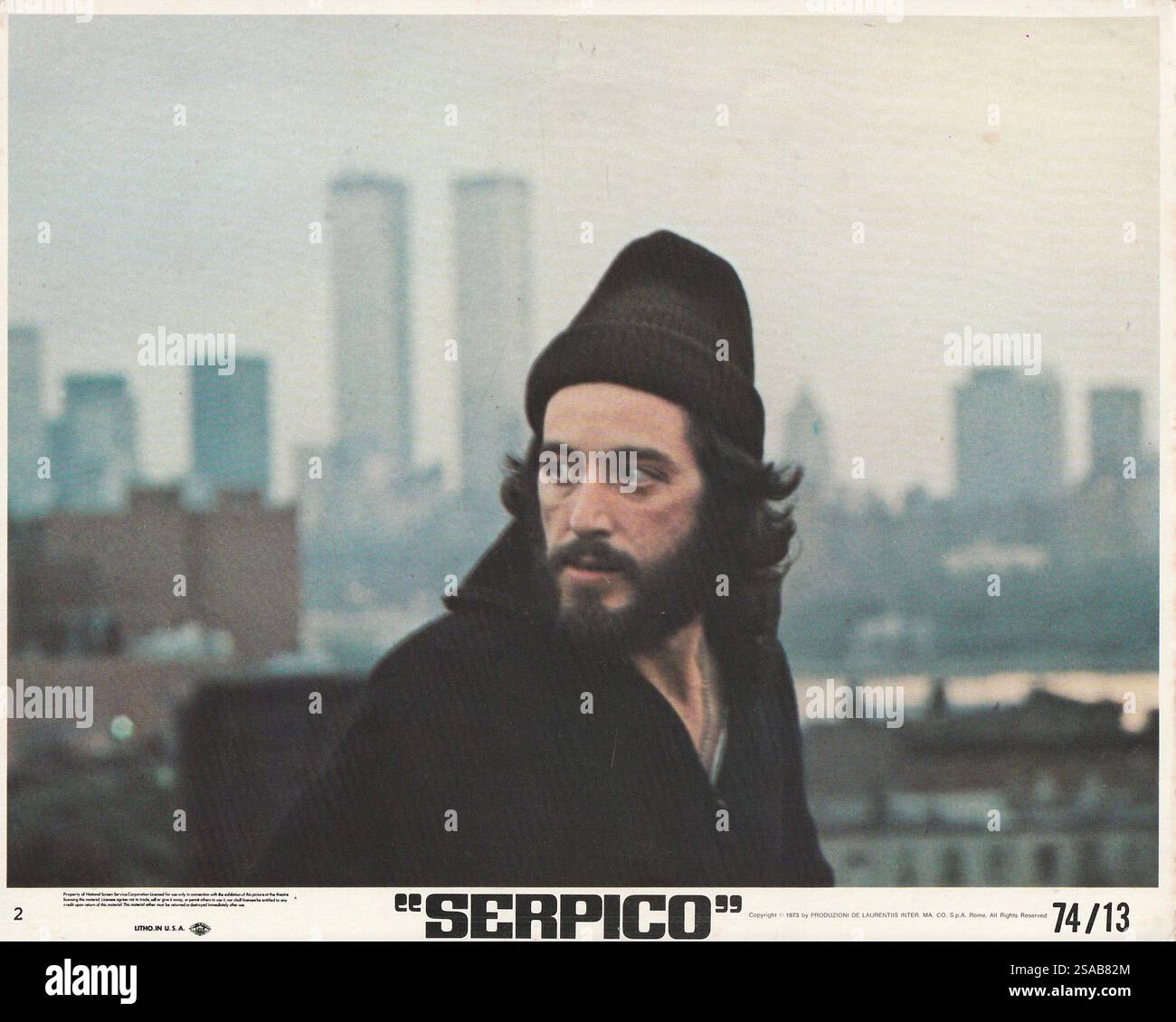 Serpico (Columbia, 1974). Al Pacino, réalisé par Sidney Lumet. Bien qu'il ait perdu l'Oscar, Pacino a reçu le meilleur acteur Golden Globe. Banque D'Images