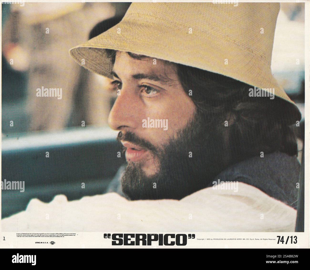 Serpico (Columbia, 1974). Al Pacino, réalisé par Sidney Lumet. Bien qu'il ait perdu l'Oscar, Pacino a reçu le meilleur acteur Golden Globe. Banque D'Images