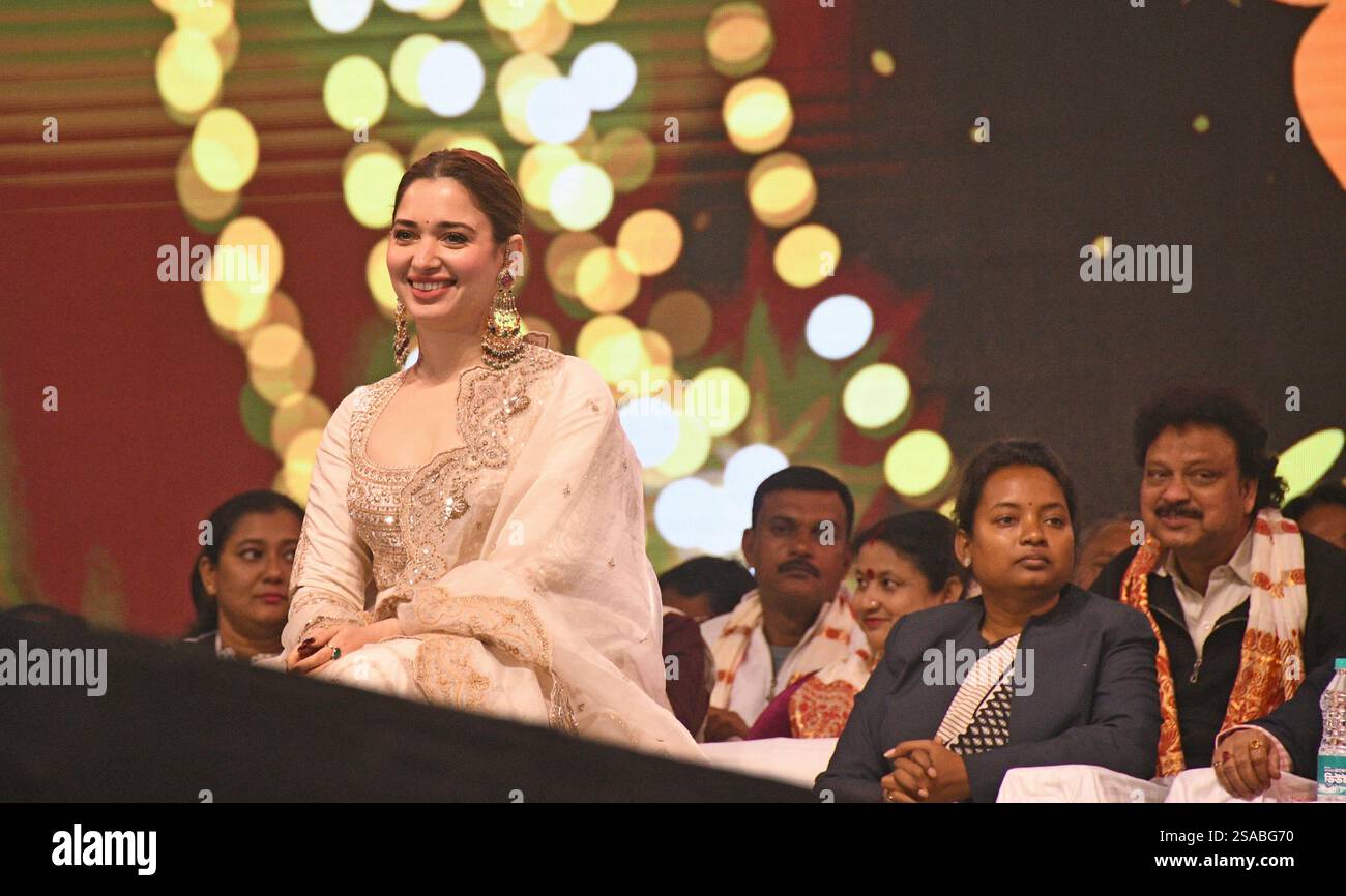 Bengale occidental (Inde) - 28.01.2025, l'actrice indienne Tamannaah Bhatia était présente comme invitée principale à la cérémonie inaugurale de 'Kanchan Utsav 2025'. Banque D'Images