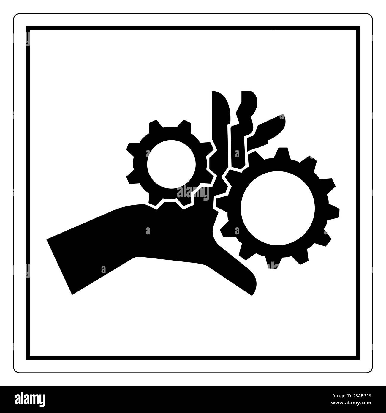 Icône Hand with Gears pour l'innovation et la technologie Illustration de Vecteur