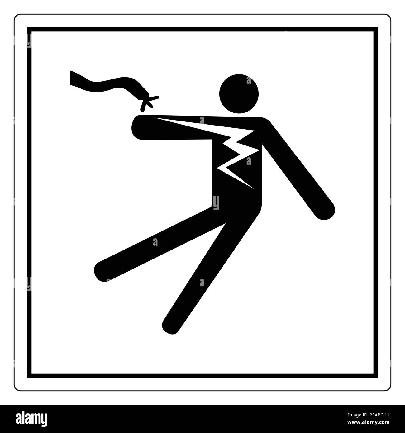 Un symbole d'avertissement clair indiquant un risque de choc électrique. Il souligne l'importance des mesures de sécurité et de prévention dans les environnements dangereux. Illustration de Vecteur Un symbole d'avertissement clair indiquant un risque de choc électrique. Il souligne l'importance des mesures de sécurité et de prévention dans les environnements dangereux. Illustration de Vecteur