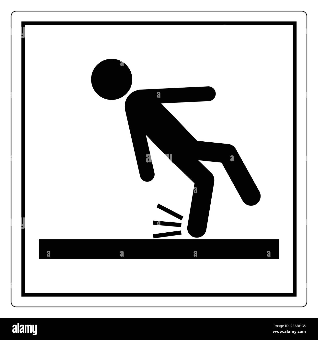 Panneau d'avertissement de risque de glissade pour sensibilisation à la sécurité Illustration de Vecteur