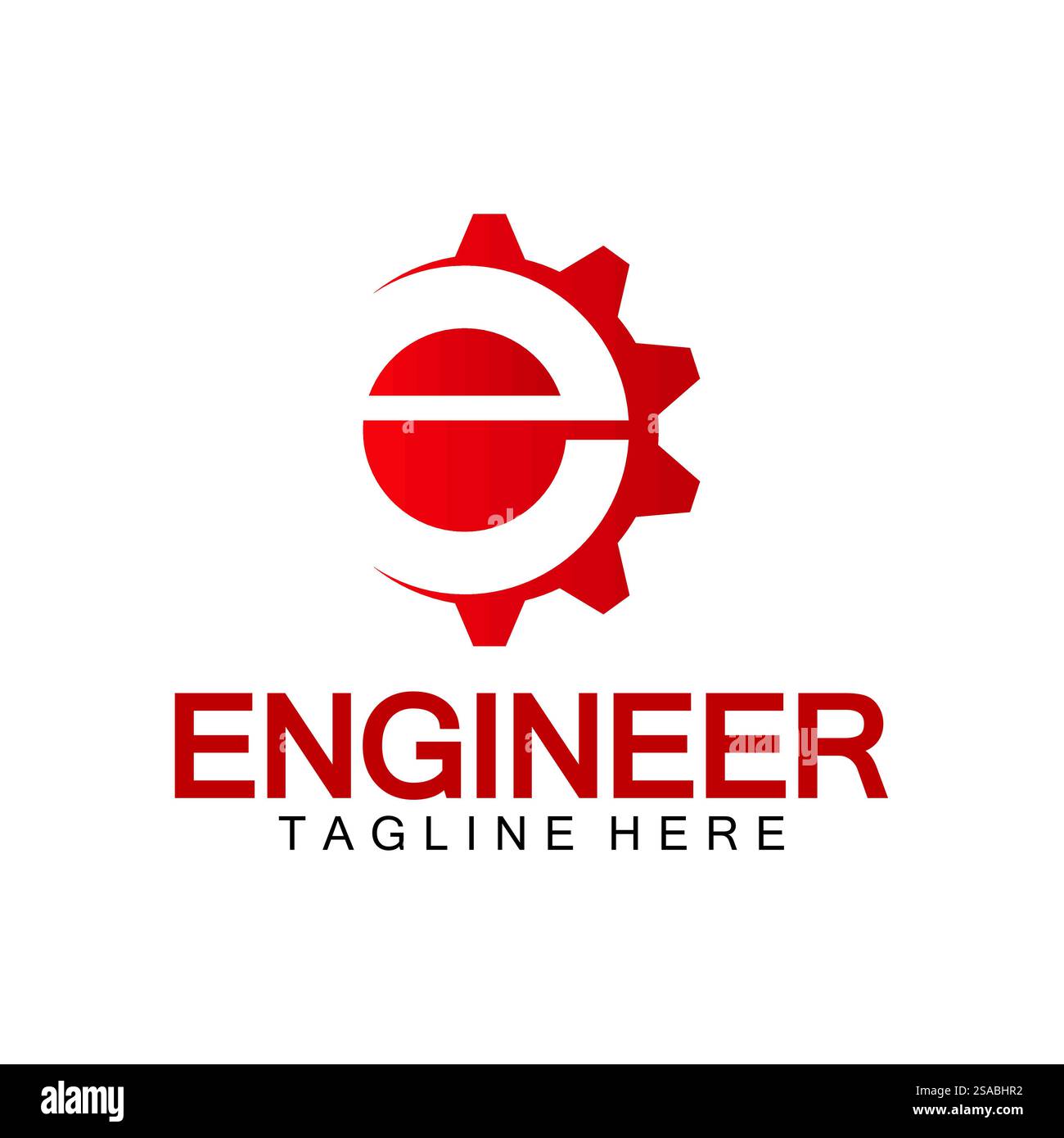 Conception de logo ingénieur, lettre E logo Gear, logo ingénieur avec lettre E et éléments Gear Illustration de Vecteur