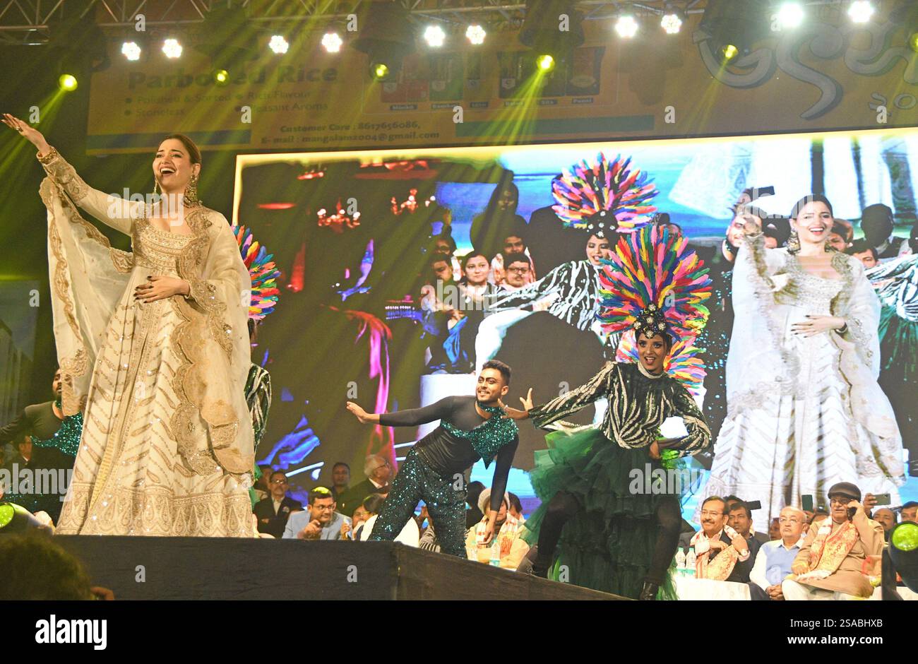 Bengale occidental (Inde) - 28.01.2025, l'actrice indienne Tamannaah Bhatia était présente comme invitée principale à la cérémonie inaugurale de 'Kanchan Utsav 2025'. Banque D'Images