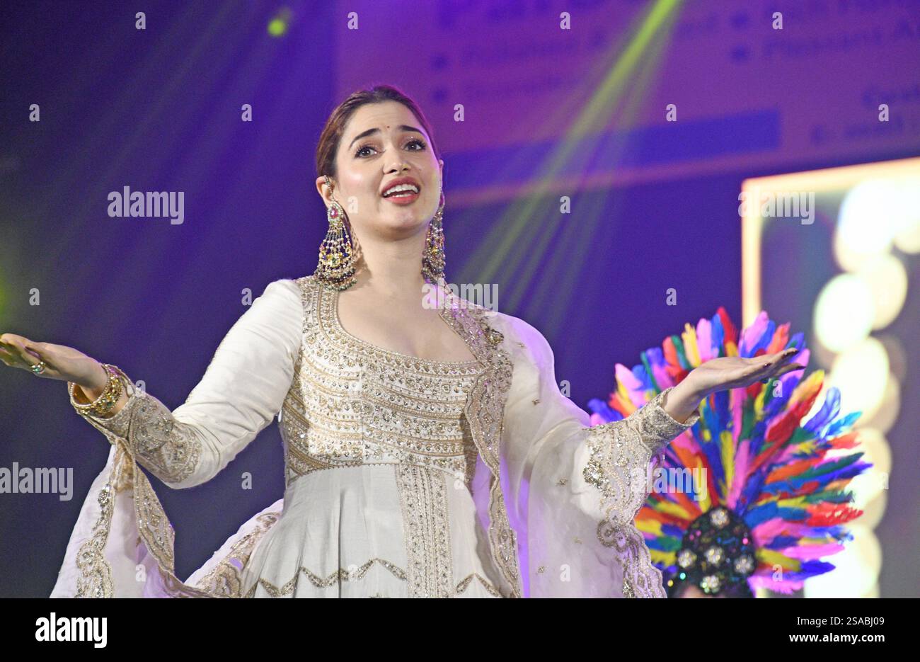 Bengale occidental (Inde) - 28.01.2025, l'actrice indienne Tamannaah Bhatia était présente comme invitée principale à la cérémonie inaugurale de 'Kanchan Utsav 2025'. Banque D'Images