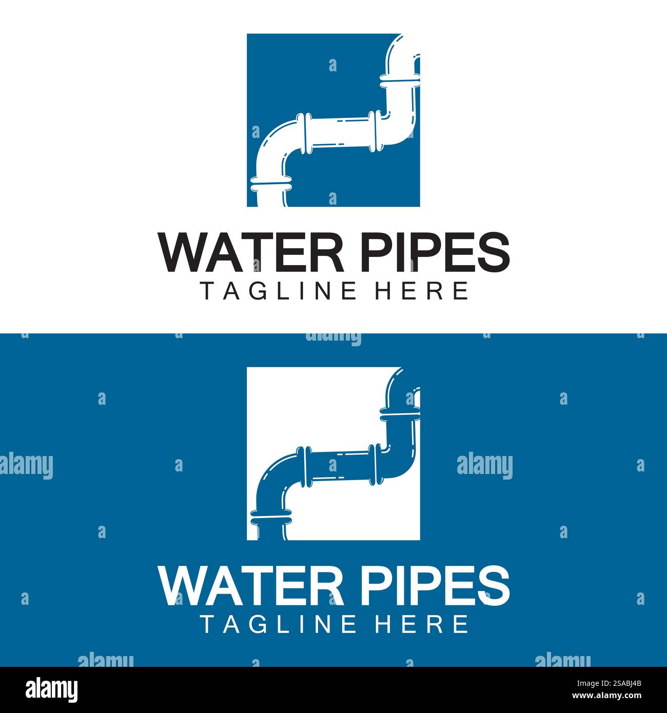 Modèle de conception d'icône de logo de tuyaux d'eau - vecteur Illustration de Vecteur