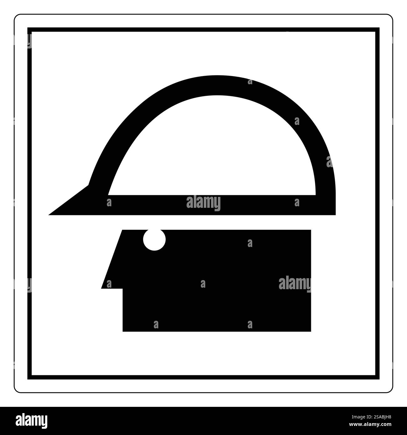 Icône simple de travailleur de la construction dans le casque Illustration de Vecteur