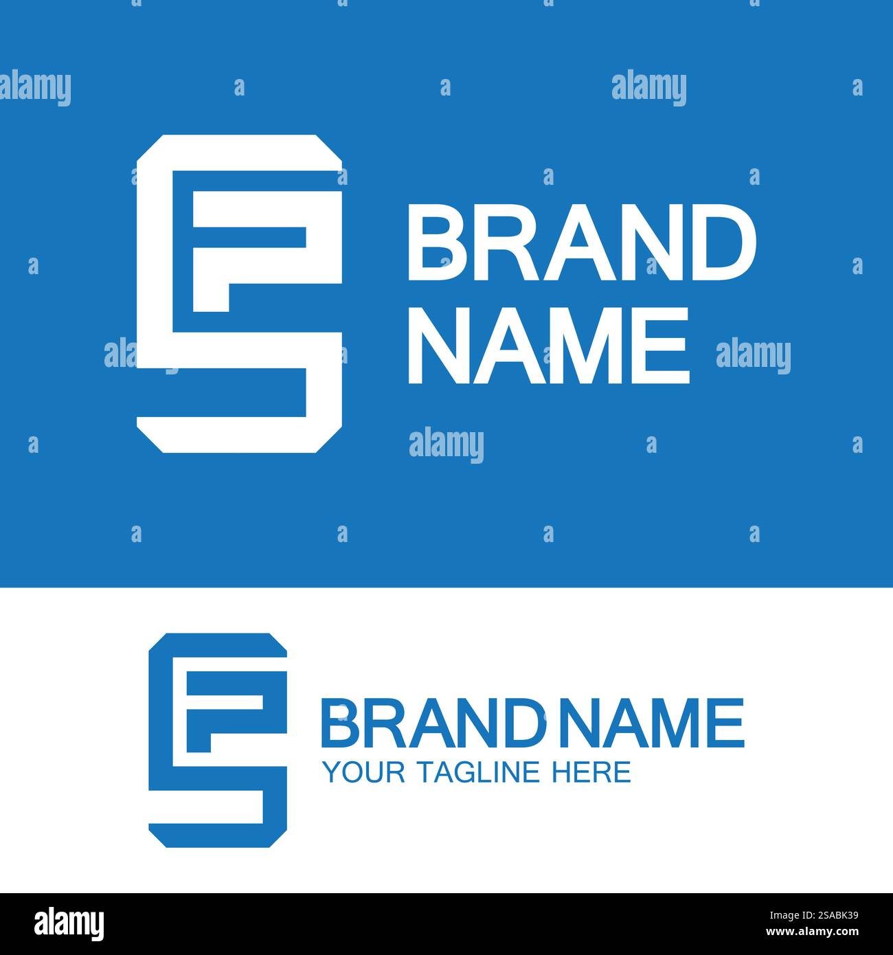 Lettres de l'alphabet monogramme logo PS, SP, P et S, design élégant et professionnel de lettre icône Illustration de Vecteur