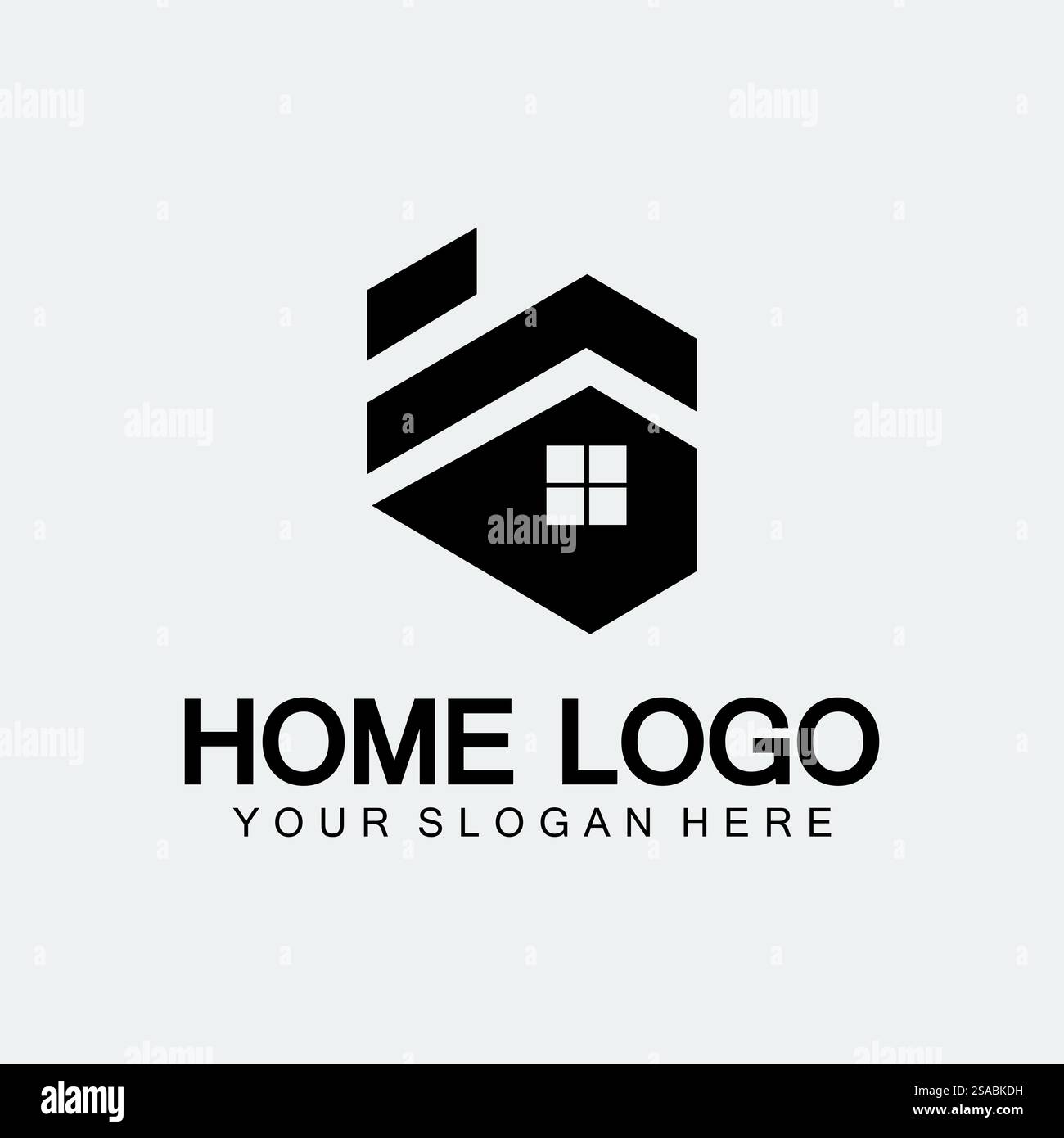 Modèle de conception d'illustration vectorielle d'icône de logo à la maison. Vecteur de conception de logo de maison et maison, logo , architecture et bâtiment, propriété de conception , rester à la maison logo d'affaires. Illustration de Vecteur