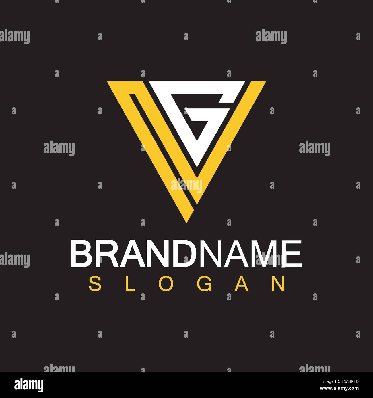 Alphabet Letters VG ou GV modèle de conception de logo Illustration de Vecteur