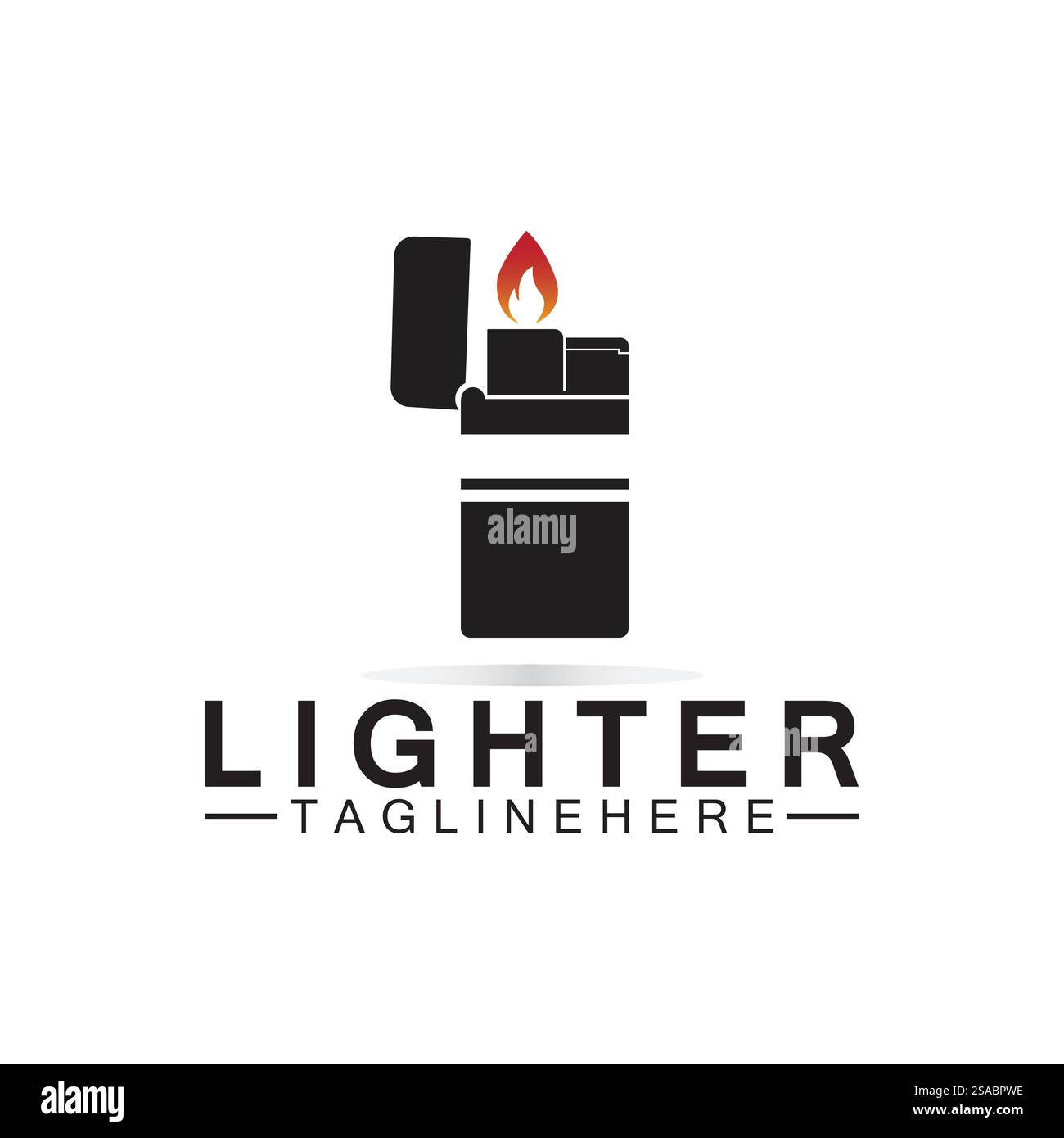 Modèle de conception d'icône de vecteur de logo plus léger Illustration de Vecteur