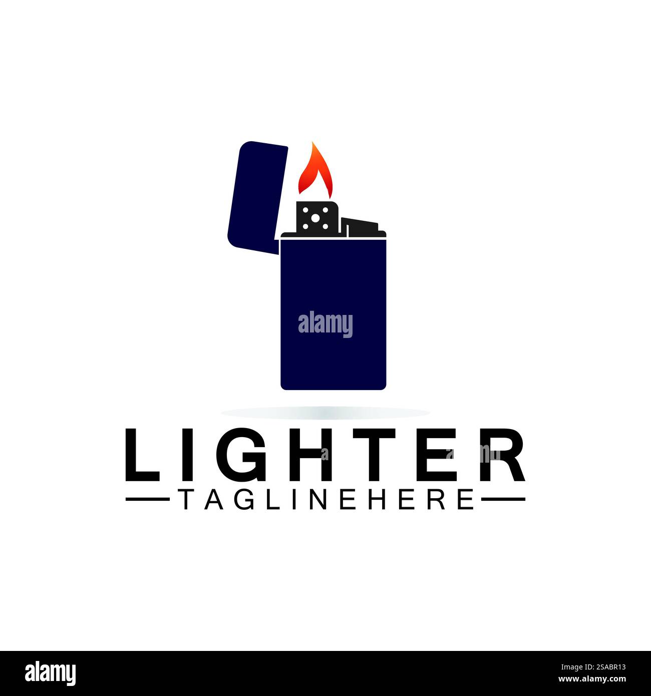 Modèle de conception d'icône de vecteur de logo plus léger Illustration de Vecteur