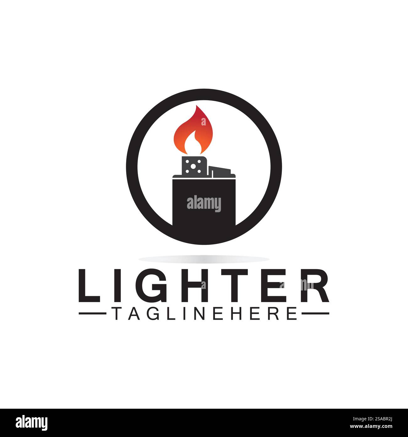 Modèle de conception d'icône de vecteur de logo plus léger Illustration de Vecteur