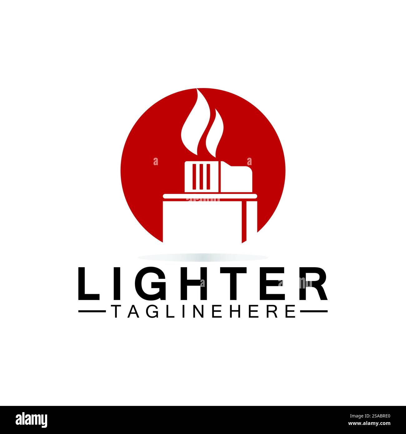 Modèle de conception d'icône de vecteur de logo plus léger Illustration de Vecteur