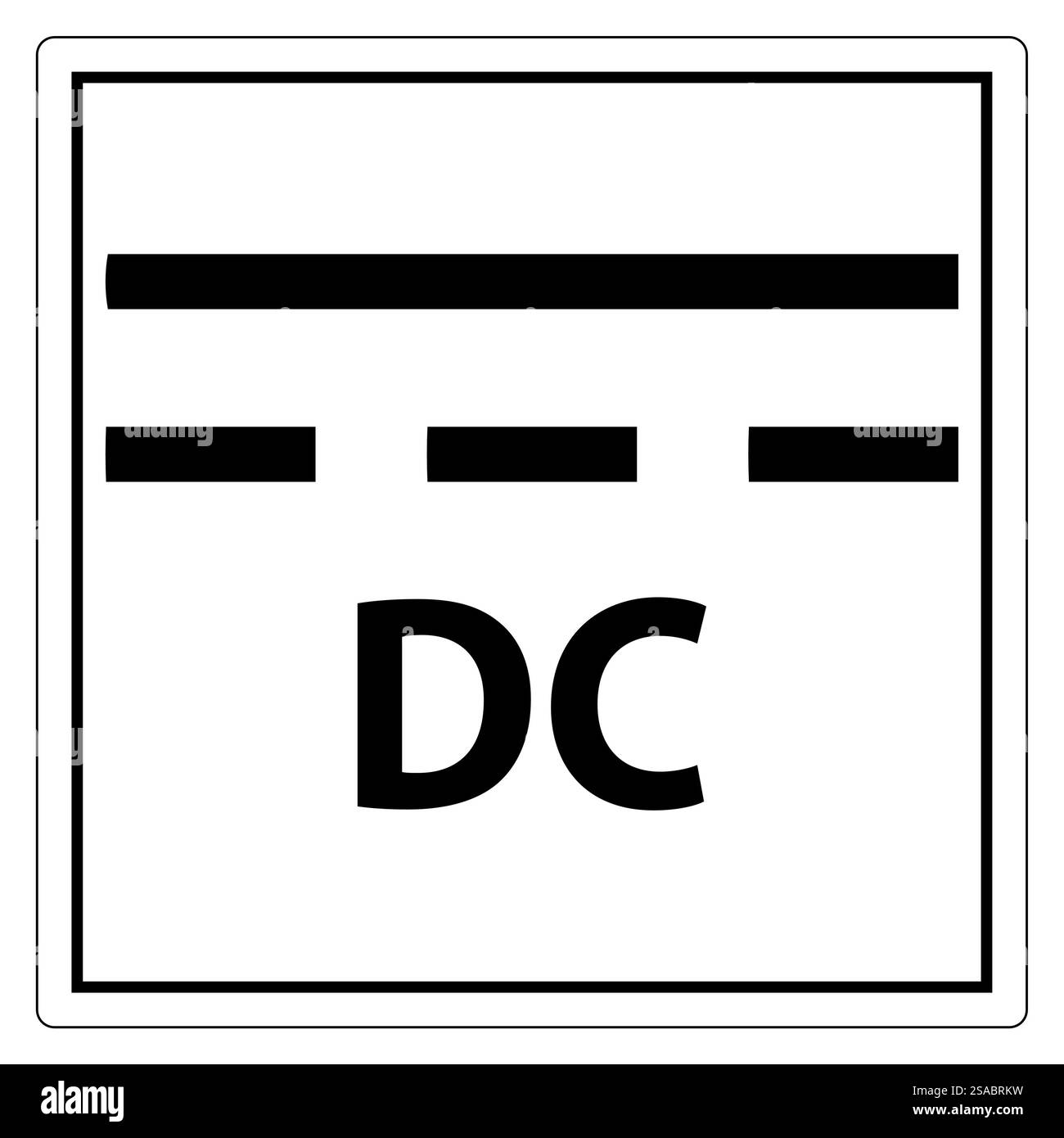 Symbole DC sur conception de fond simple Illustration de Vecteur