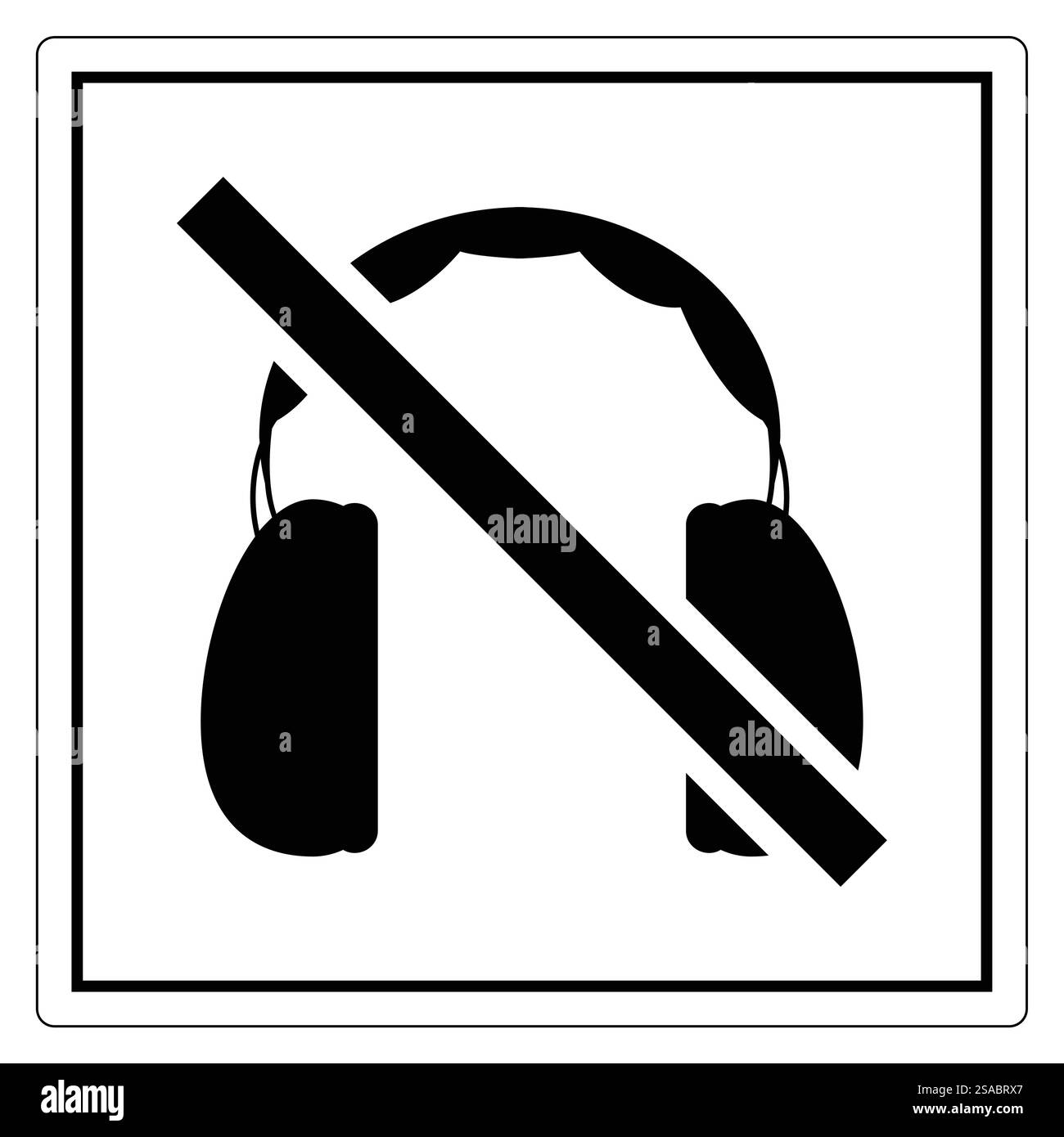 Panneau « aucune protection auditive requise » Illustration de Vecteur