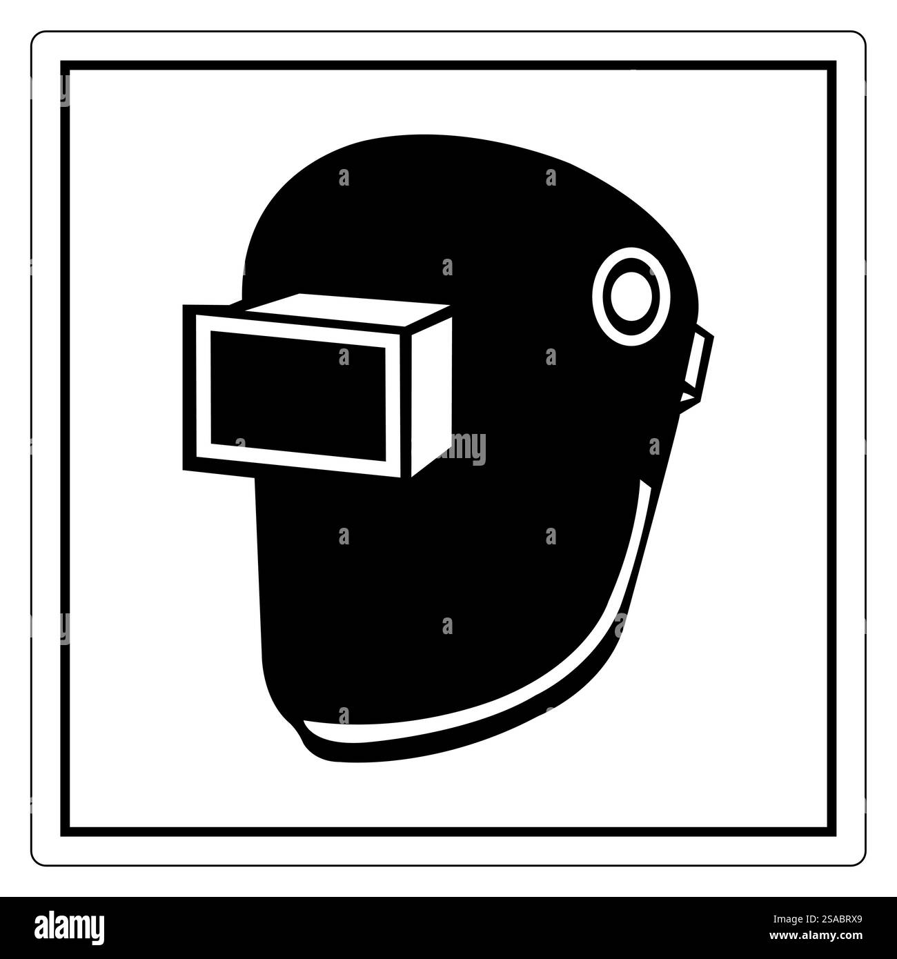 Icône de casque de soudage pour la signalisation de sécurité Illustration de Vecteur