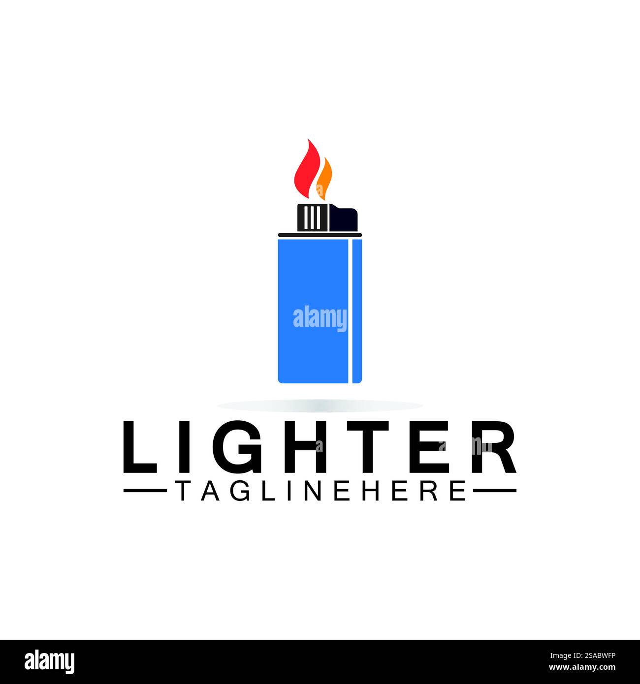 Modèle de conception d'icône de vecteur de logo plus léger Illustration de Vecteur