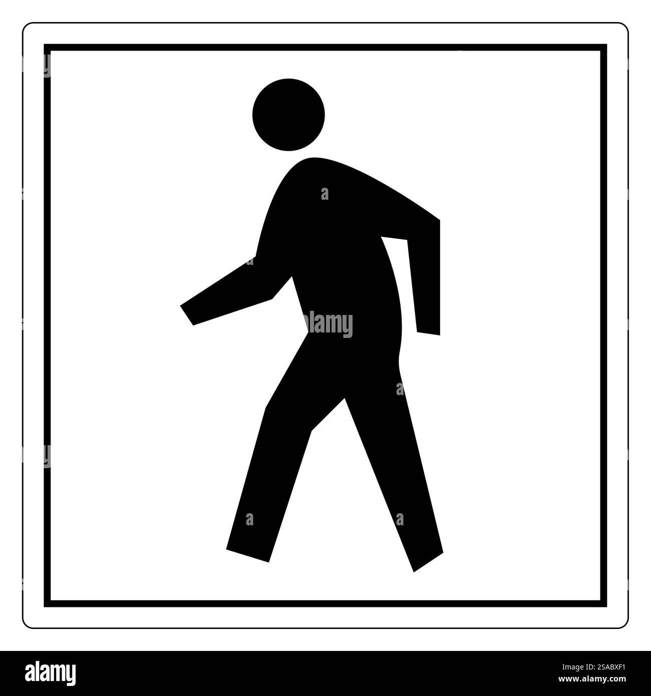 Icône de figurine de marche simple à utiliser dans la signalisation Illustration de Vecteur