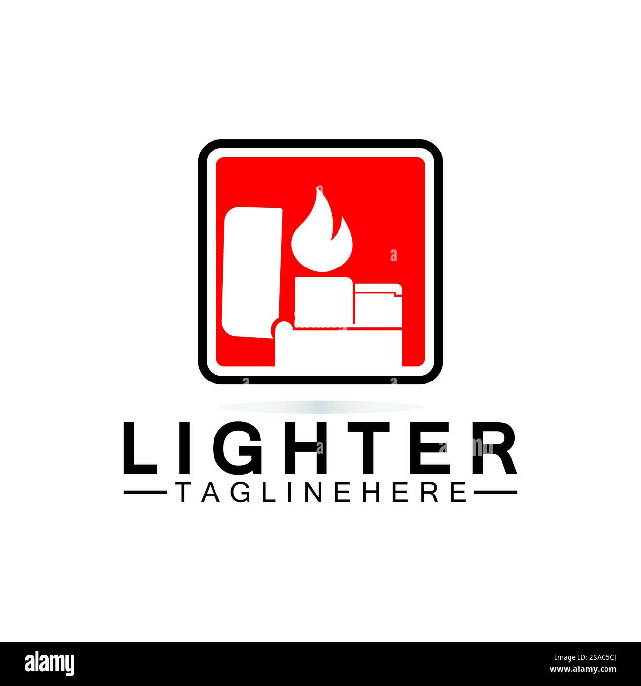 Modèle de conception d'icône de vecteur de logo plus léger Illustration de Vecteur