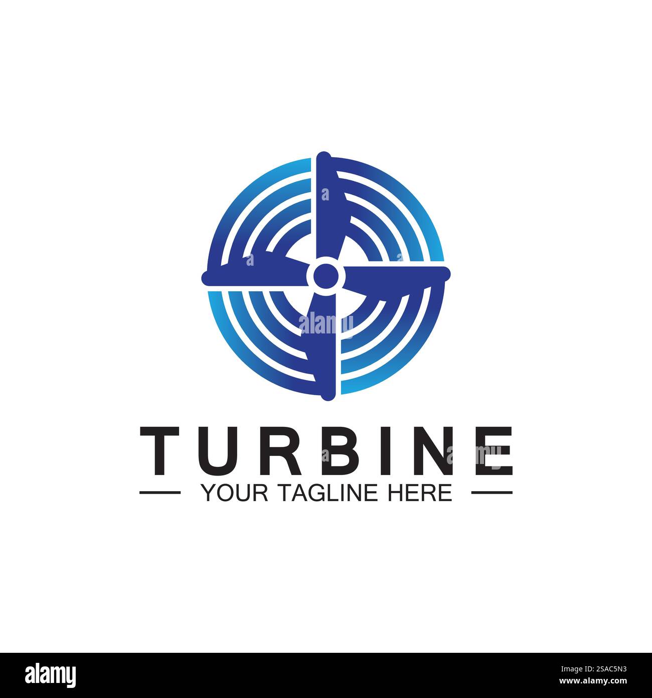 Modern turbine logo design logo pour l'aviation, entreprise, marque, industrie, énergie éolienne. Avec un concept moderne. Illustration de Vecteur