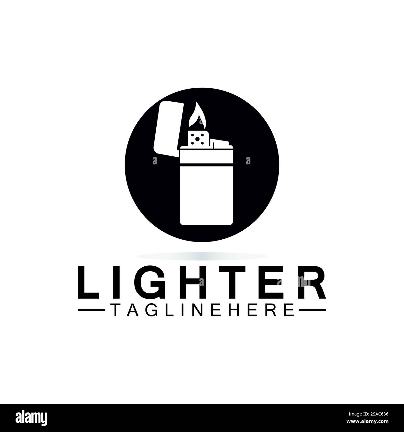 Modèle de conception d'icône de vecteur de logo plus léger Illustration de Vecteur