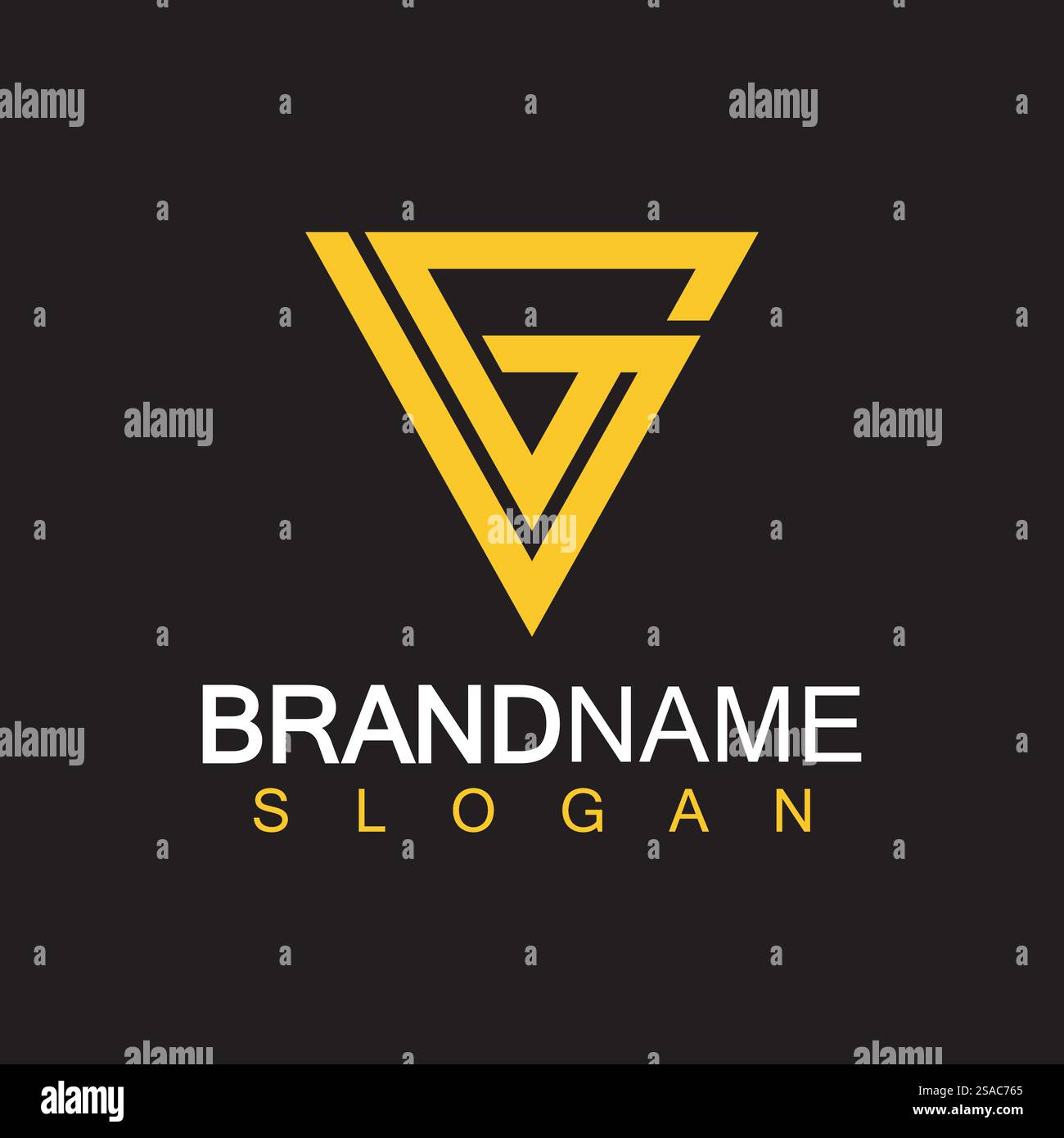 Alphabet Letters VG ou GV modèle de conception de logo Illustration de Vecteur