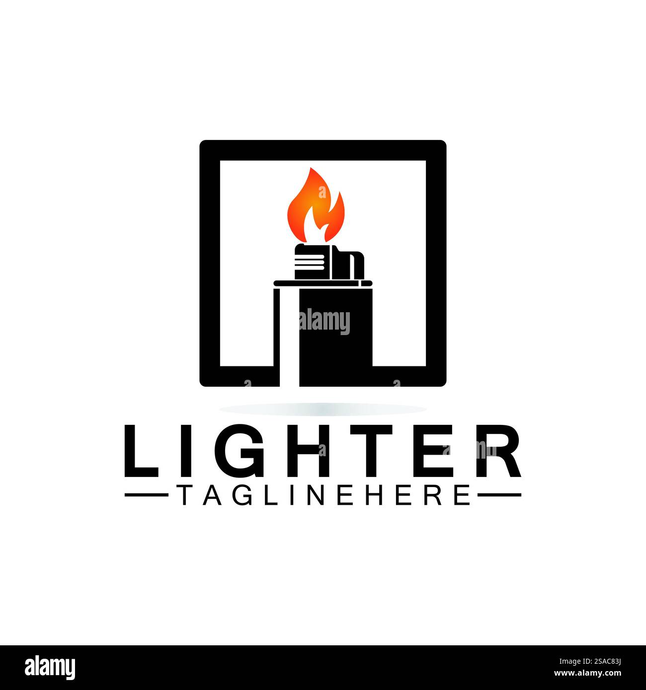 Modèle de conception d'icône de vecteur de logo plus léger Illustration de Vecteur