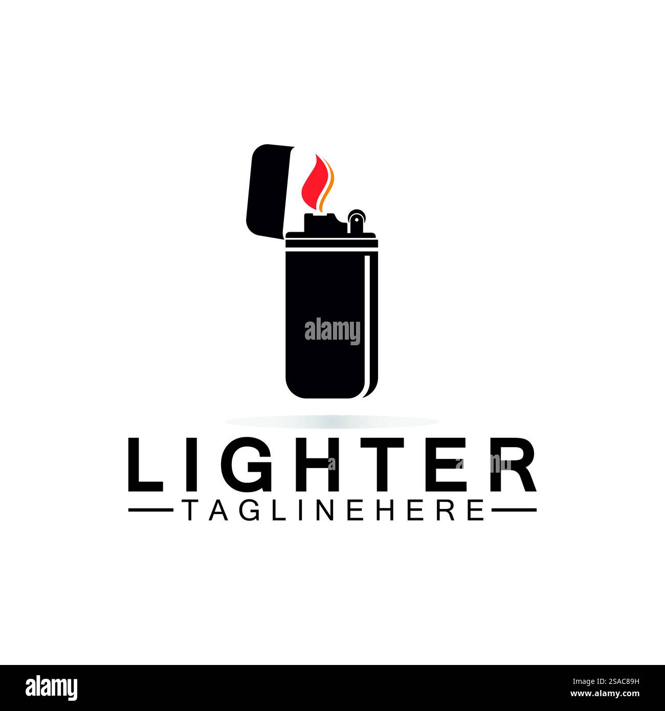 Modèle de conception d'icône de vecteur de logo plus léger Illustration de Vecteur