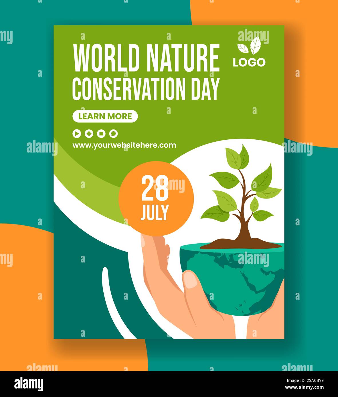 Jour de la conservation de la nature affiche verticale dessin animé plat modèles dessinés à la main illustration de fond Illustration de Vecteur Jour de la conservation de la nature affiche verticale dessin animé plat modèles dessinés à la main illustration de fond Illustration de Vecteur