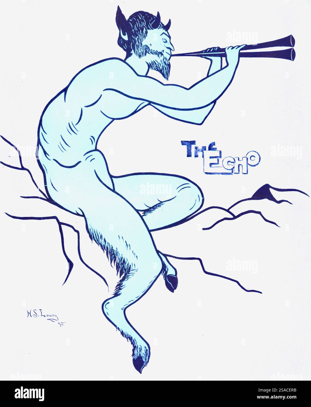 H Sophie Loury - L'écho (Pan) - 1895 Banque D'Images